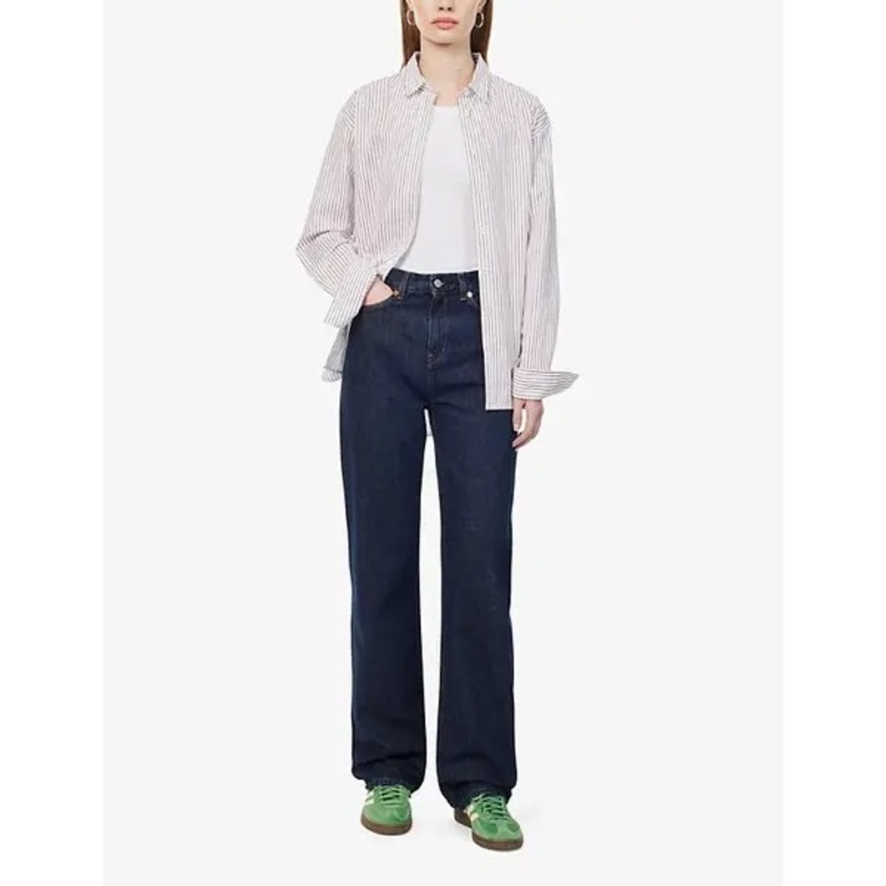 SPORTY & RICH Straight-Leg High-Rise Relaxed-Fit Jeans - Size 30